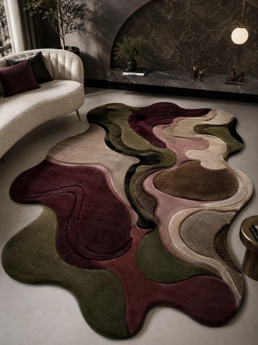 Hand tufted wool area - hand,