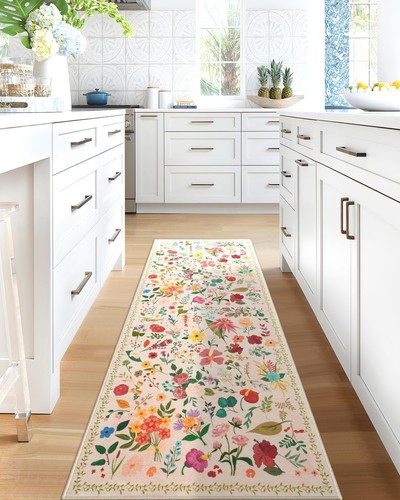 Boho floral runner rug - runner, 2x6