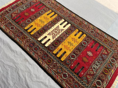 Red gold afghan soumak - afghan,